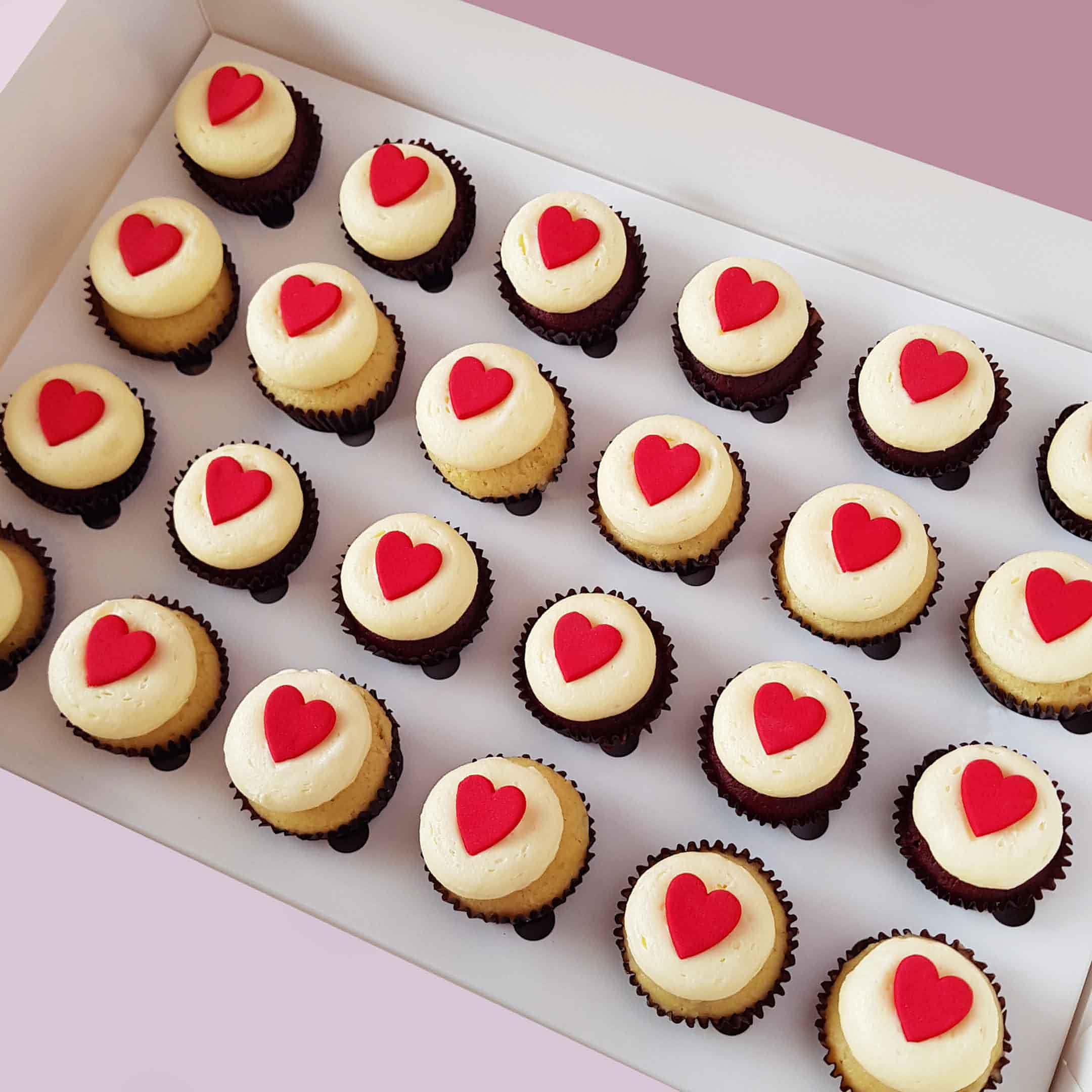 My Heart Valentine's Day Mini Cupcakes (24)