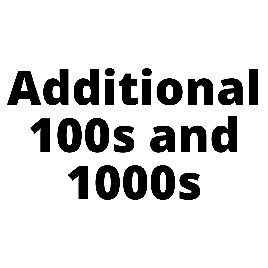 Additional 100s and 1000s