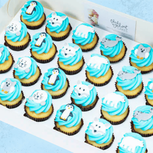 Arctic Animals Mini Cupcakes (24)