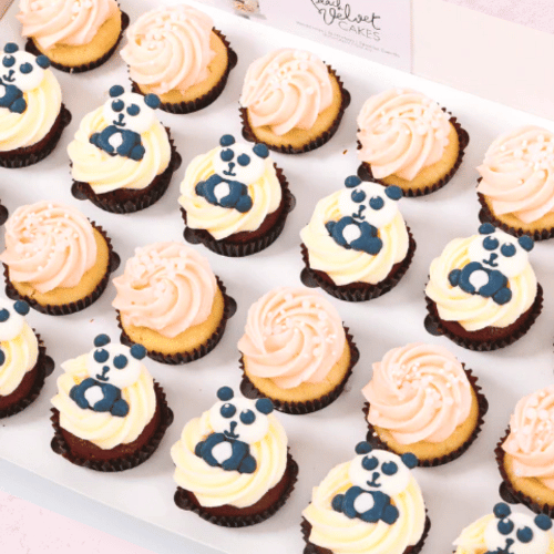 Baby Shower Panda Mini Cupcakes (24)