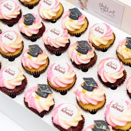 Back to School Pink Mini Cupcakes