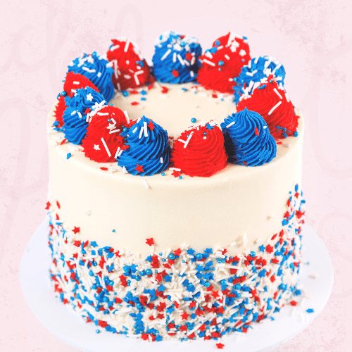 Blue and Red Aussie Cake