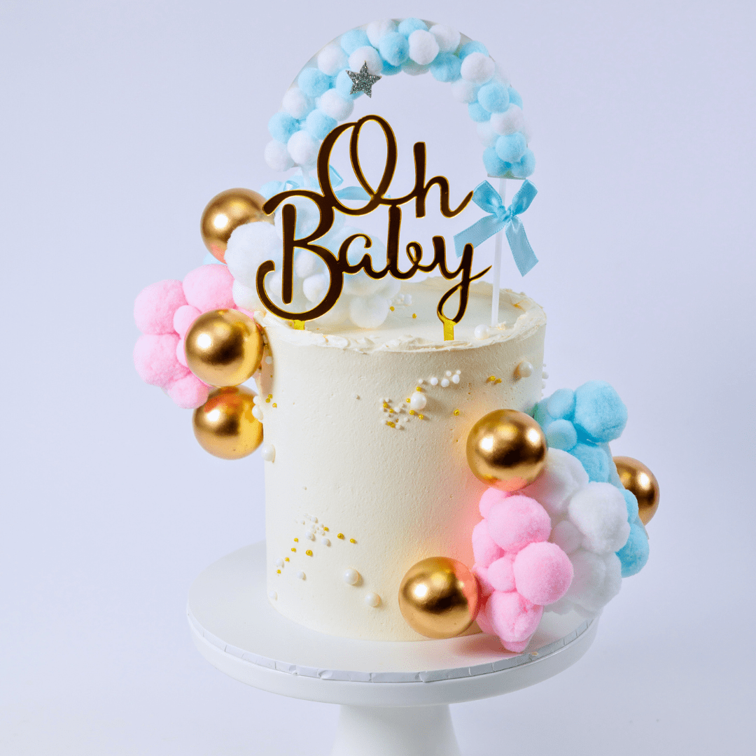 Bundle of Joy Gender Reveal Cake