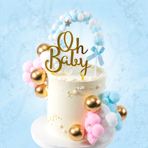 Bundle of Joy Gender Reveal Cake