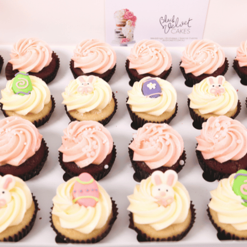 Bunny and Easter Eggs Mini Cupcakes (24)