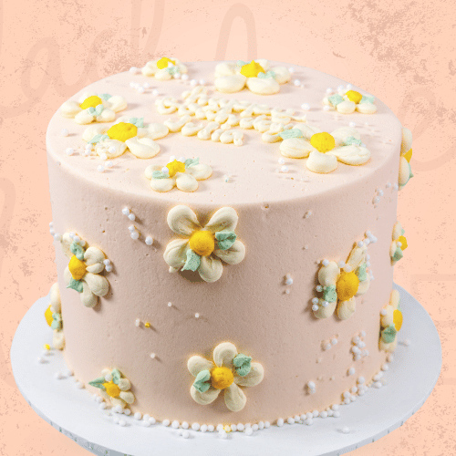 Buttercream Daisy Message Cake