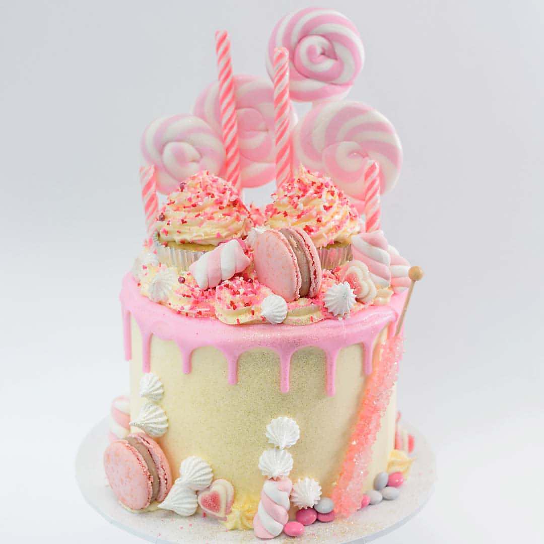 California Girl Drip Lollipop Cake