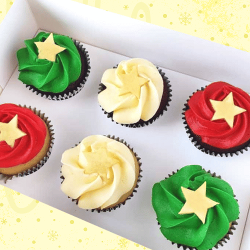 Christmas Stars Designer Cupcakes (6)