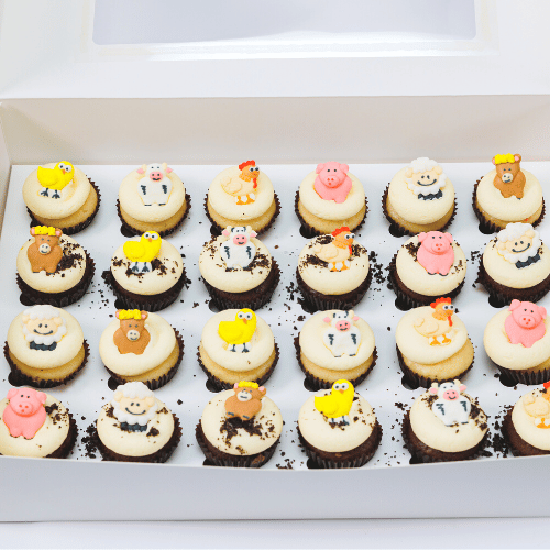 Farmyard Kids Mini Cupcakes (24)