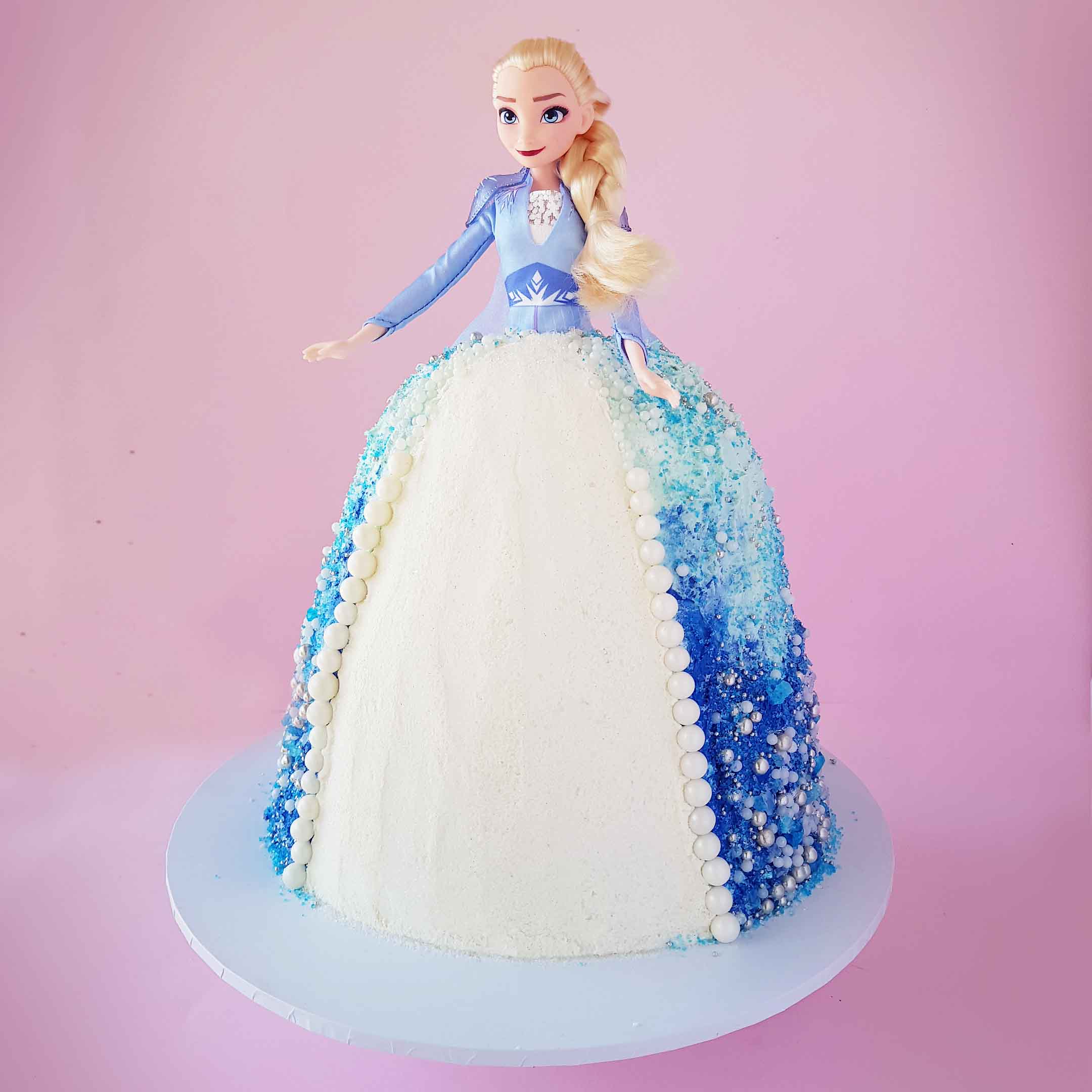 Frozen Elsa Doll Cake