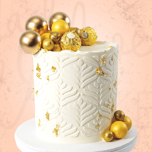 Golden Celebration Cake