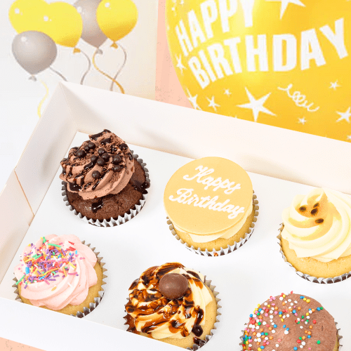 Happy Birthday Cupcakes Gift Pack (6)