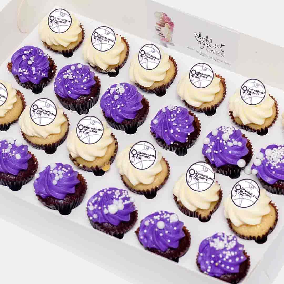 International Women's Day Logo Mini Cupcakes (24)