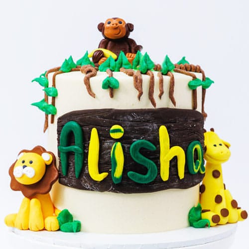 Jungle Forest Friends Cake