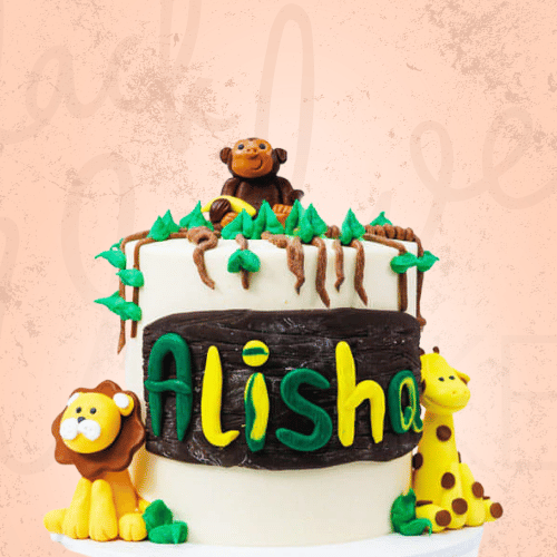 Jungle Forest Friends Cake