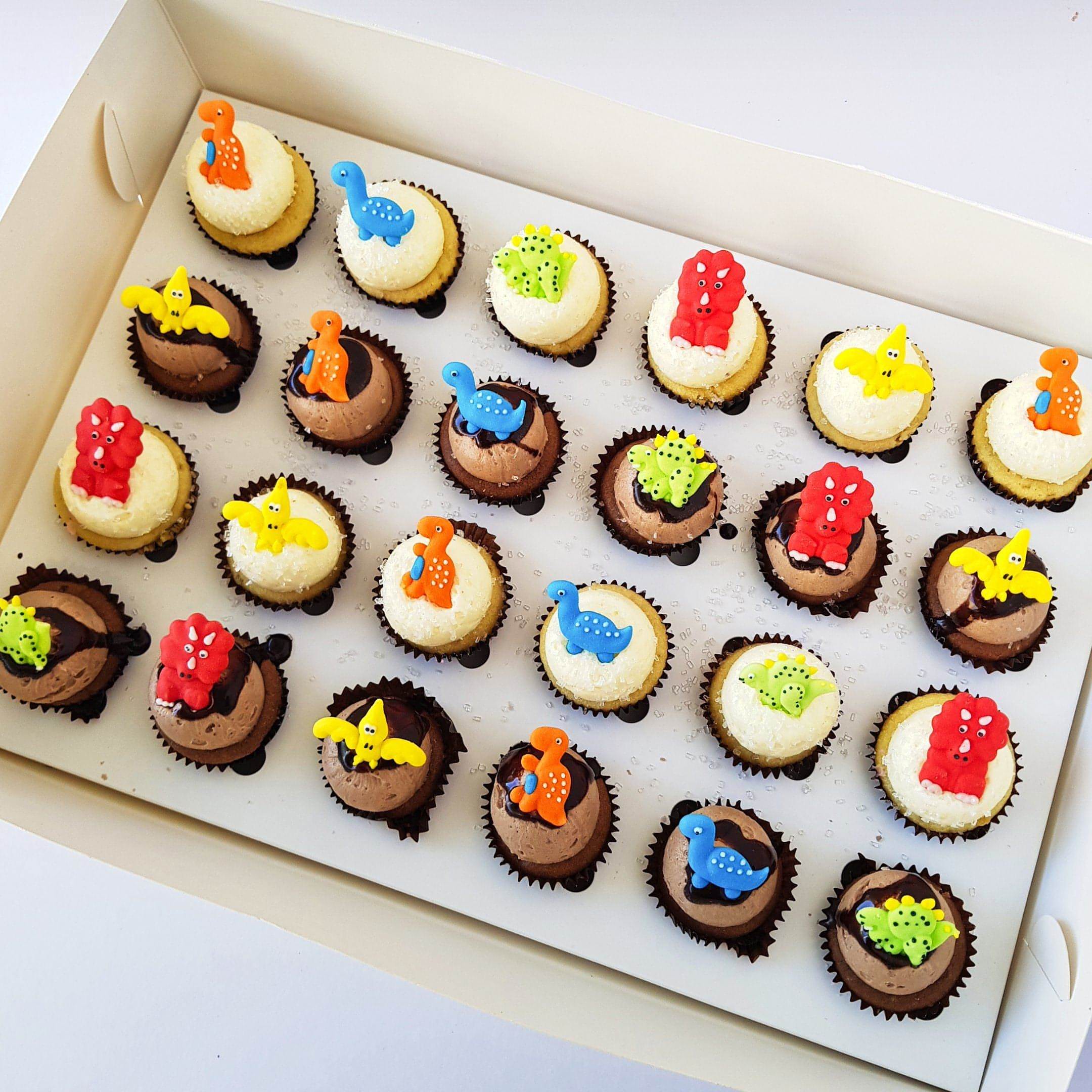 Little Dinosaurs Mini Cupcakes (24)