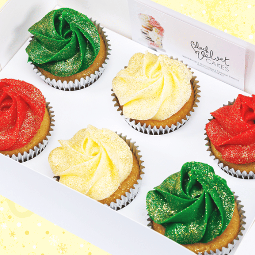 LOW GLUTEN Christmas Designer Cupcakes (12)