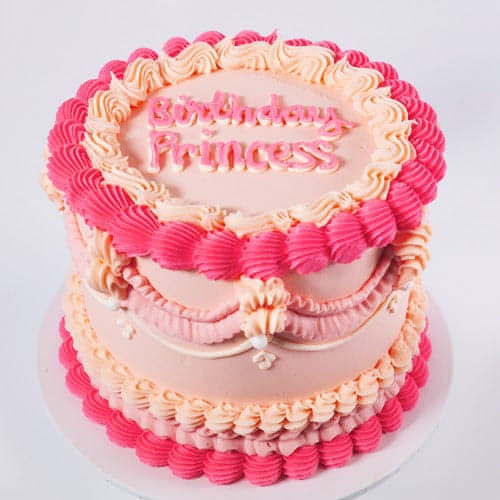 LOW GLUTEN Pink Vintage Cake