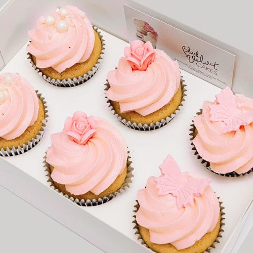 Pink Garden Cupcakes (6)