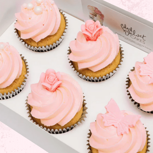 Pink Garden Cupcakes (6)