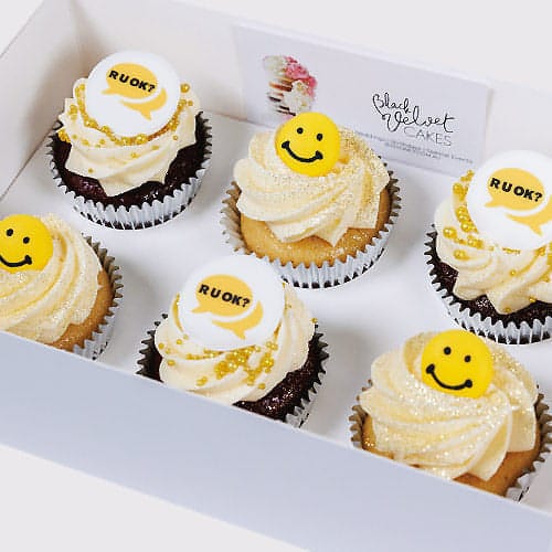 R U OK? DAY Happy Smiley Designer Cupcakes (6)