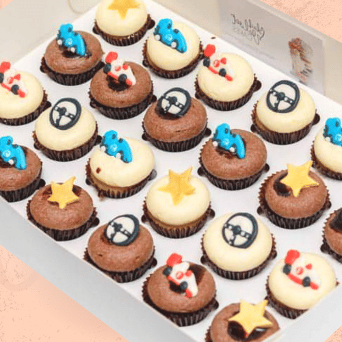 Racing Cars Superstars Kids Mini Cupcakes (24)