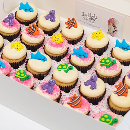 Sea Creatures Mini Cupcakes (24)