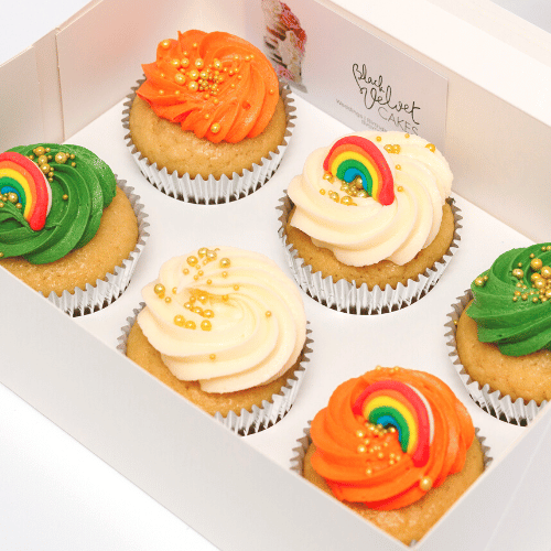 St Patrick's Day Rainbow Cupcakes (6)