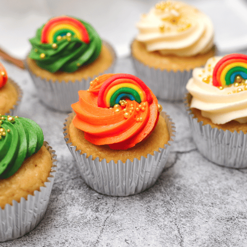 St Patrick's Day Rainbow Cupcakes (6)