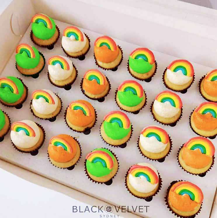 St. Patrick's Day Rainbow Mini Cupcakes (24)