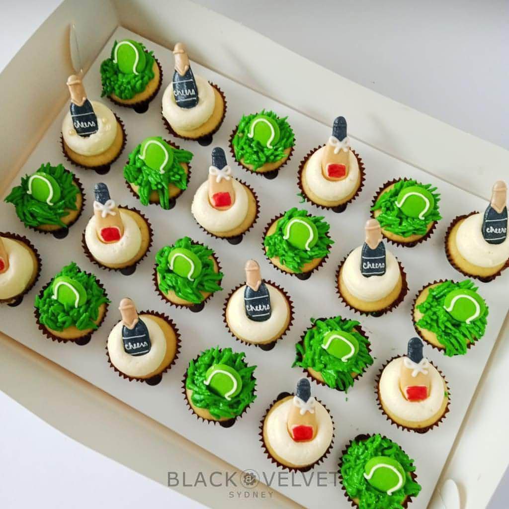 Tennis Ball and Champagne Mini Cupcakes (24)