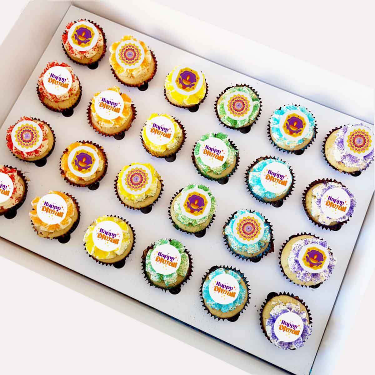 VEGAN Diwali Mini Cupcakes (24)