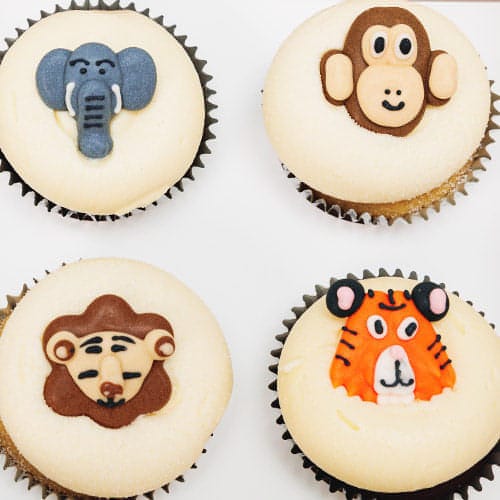 Zoo Animals Designer Cupcakes (6)